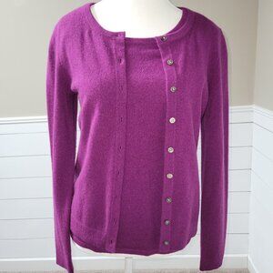 Vintage Deep Purple Saks Fifth Avenue Cashmere Sweater Set